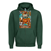 Sports Green Western Farm Life Zipper Hoodie - LillyAllenDesigns