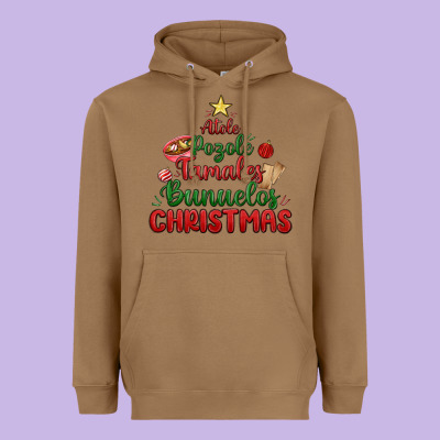 Atole Pozole Mexican Christmas Heavyweight Hoodie Designed By Maliassmallbusiness