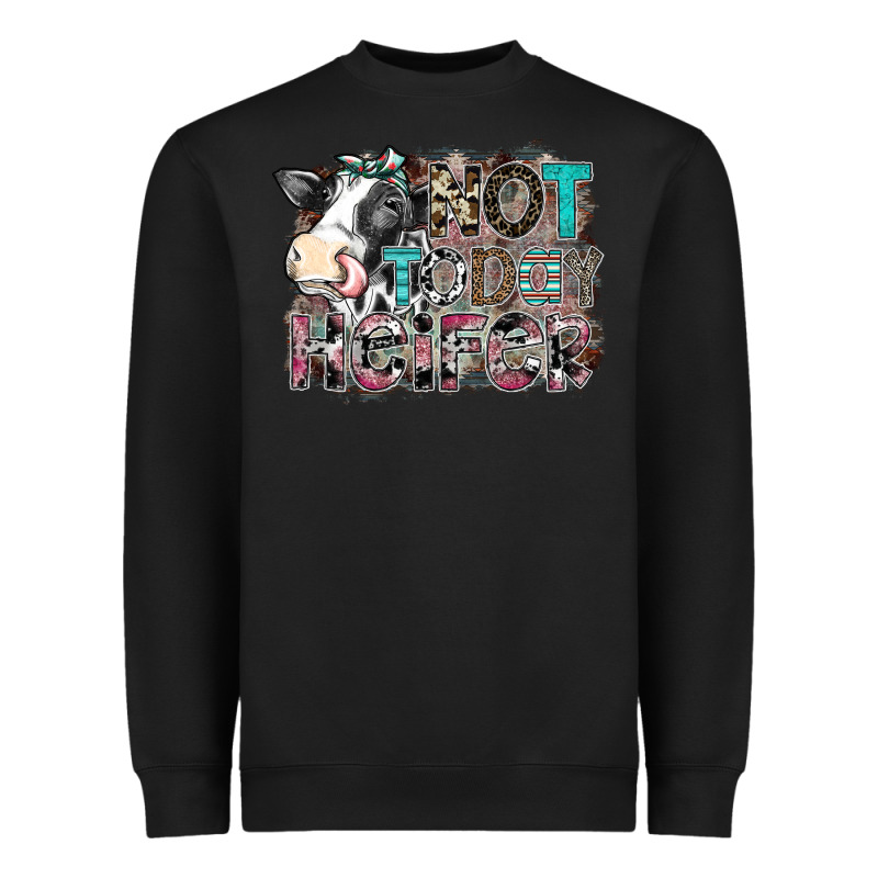 Not Today Heifer Heavyweight Sweatshirt by SublimationCraftShop | Teevron