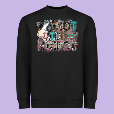 Not Today Heifer Heavyweight Sweatshirt Designed By Sublimationcraftshop