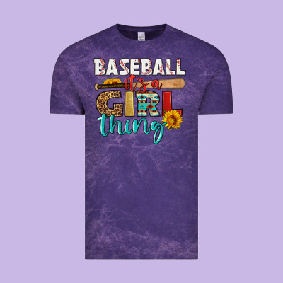 Baseball It's A Girl Thing Vintage Tee Designed By Hra Design Shop