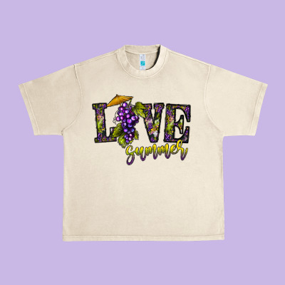 Love Summer Urban Heavy Tee Designed By Cowhidedigitalart