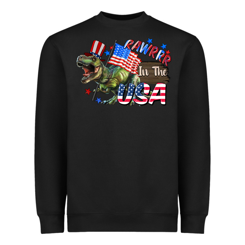 Rawrrr In The Usa 4th Of July Heavyweight Sweatshirt by CowGirlArtShop | Teevron