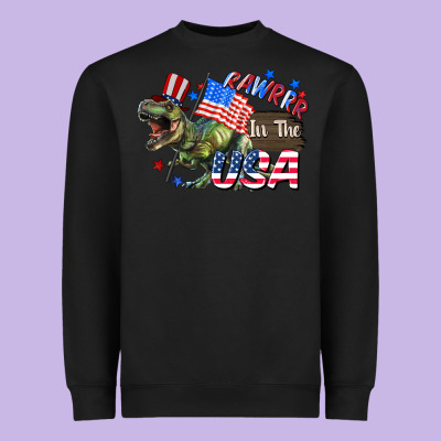 Rawrrr In The Usa 4th Of July Heavyweight Sweatshirt Designed By Cowgirlartshop