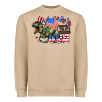 Mushroom Rawrrr in the USA 4th of july Heavyweight Sweatshirt - CowGirlArtShop