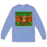 Colony Blue st patricks day long haired cow Long Sleeve Tee - Jasminsmagicworld