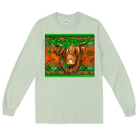 Matcha st patricks day long haired cow Long Sleeve Tee - Jasminsmagicworld
