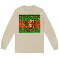 Mushroom st patricks day long haired cow Long Sleeve Tee - Jasminsmagicworld