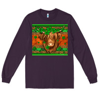 Plum st patricks day long haired cow Long Sleeve Tee - Jasminsmagicworld