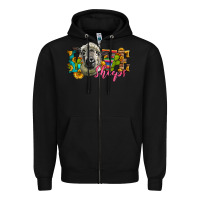 Black Western Love Sheeps Zipper Hoodie - LillyAllenDesigns