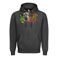 Charcoal Heather Western Love Sheeps Zipper Hoodie - LillyAllenDesigns