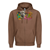 Chestnut Western Love Sheeps Zipper Hoodie - LillyAllenDesigns