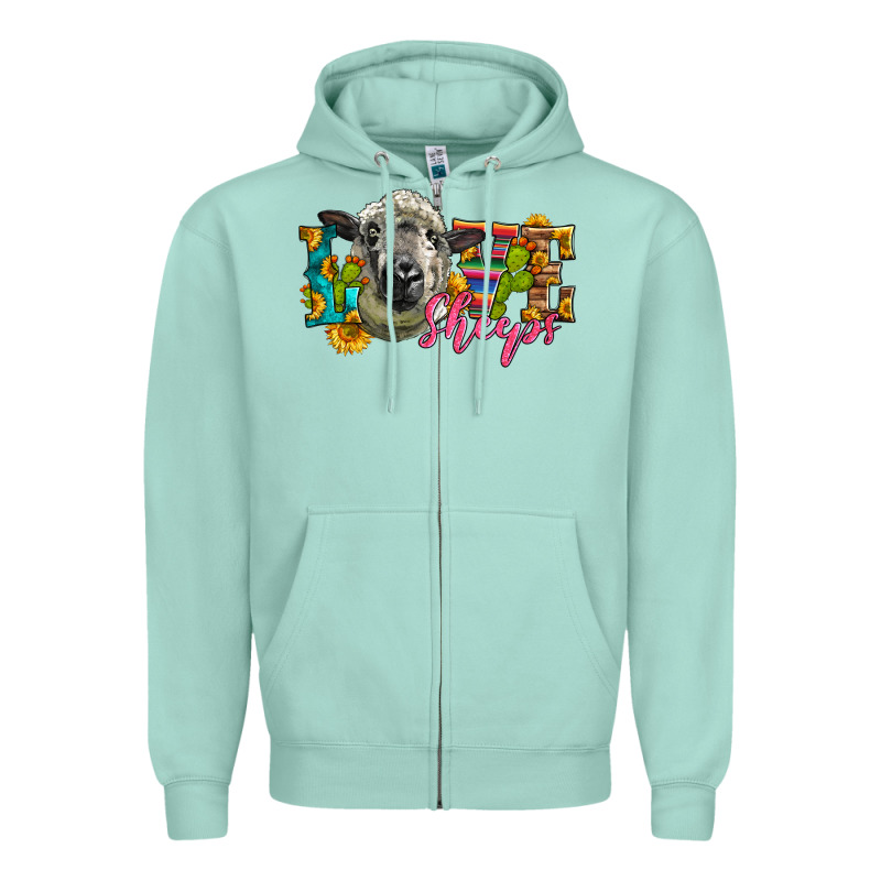 Western Love Sheeps Zipper Hoodie by LillyAllenDesigns | Teevron