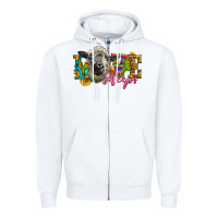 White Western Love Sheeps Zipper Hoodie - LillyAllenDesigns