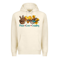 Tofu peace love country cowhide cowboy hat Premium Hoodie - AdoDesignShop