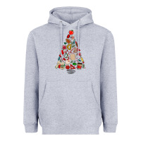 Heather Grey teacher christmas tree Heavyweight Hoodie - MaliasSmallBusiness