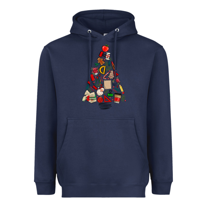 Teacher Christmas Tree Heavyweight Hoodie by MaliasSmallBusiness | Teevron
