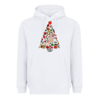 White teacher christmas tree Heavyweight Hoodie - MaliasSmallBusiness