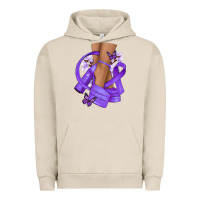 Pigment French Oak Cancer diva purple ribbon Urban Hoodie - NancyCooperArtShop