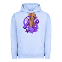 Pigment Grape Ice Cancer diva purple ribbon Urban Hoodie - NancyCooperArtShop