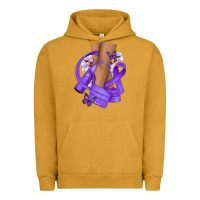 Pigment Peanut Butter Cancer diva purple ribbon Urban Hoodie - NancyCooperArtShop