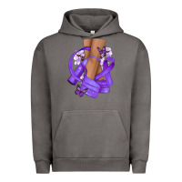 Pigment Tornado Cancer diva purple ribbon Urban Hoodie - NancyCooperArtShop