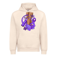 Sandshell Cancer diva purple ribbon Urban Hoodie - NancyCooperArtShop
