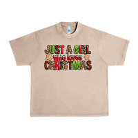 French Oak just a girl who loves christmas with cookies Urban Heavy Tee - FaDigitalArtStudio