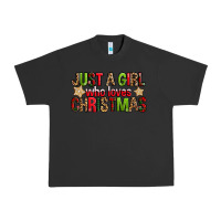 Pigment Black just a girl who loves christmas with cookies Urban Heavy Tee - FaDigitalArtStudio