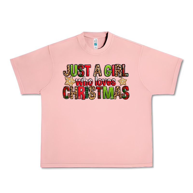 Just A Girl Who Loves Christmas With Cookies Urban Heavy Tee by FaDigitalArtStudio | Teevron