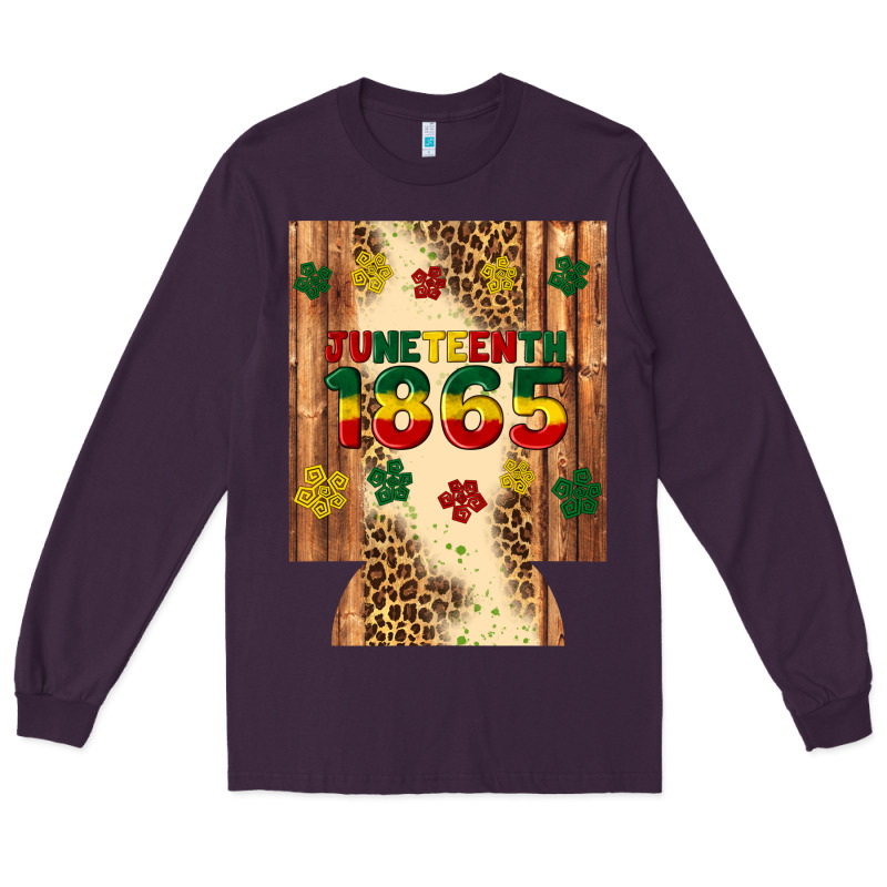 Juneteenth 1865 12 Oz Can Cooler (regular) Long Sleeve Tee by Artiststas | Teevron