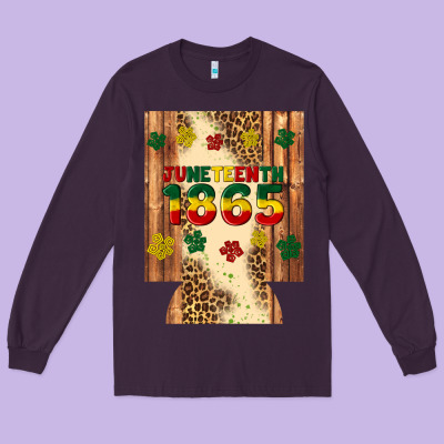Juneteenth 1865 12 Oz Can Cooler (regular) Long Sleeve Tee Designed By Artiststas