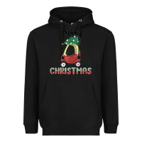 Black merry christmas kids car Heavyweight Hoodie - MaliasSmallBusiness
