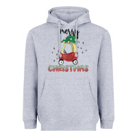 Heather Grey merry christmas kids car Heavyweight Hoodie - MaliasSmallBusiness