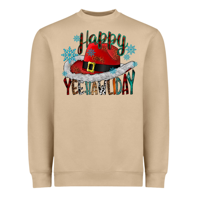 Happy Yeehawliday Heavyweight Sweatshirt by CowhideDigitalArt | Teevron