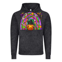 Vintage Black Halloween Rainbow Vintage Hoodie - texasbilliewilder