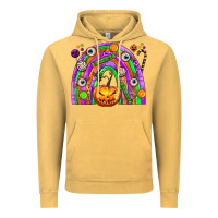 Vintage Mustard Halloween Rainbow Vintage Hoodie - texasbilliewilder