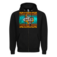 Black sunflowers cowhide leopard texas map Zipper Hoodie - BarkalooDesign