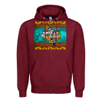 Burgundy sunflowers cowhide leopard texas map Zipper Hoodie - BarkalooDesign