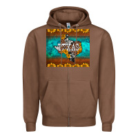 Chestnut sunflowers cowhide leopard texas map Zipper Hoodie - BarkalooDesign