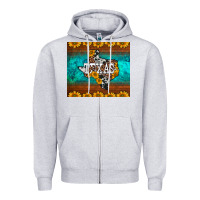 Heather Grey sunflowers cowhide leopard texas map Zipper Hoodie - BarkalooDesign