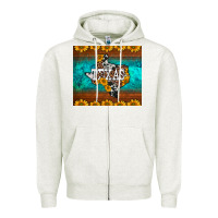 Oatmeal Heather sunflowers cowhide leopard texas map Zipper Hoodie - BarkalooDesign