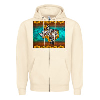 Sandshell sunflowers cowhide leopard texas map Zipper Hoodie - BarkalooDesign