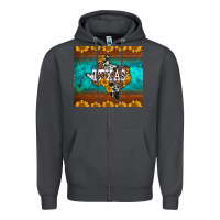 Smoke sunflowers cowhide leopard texas map Zipper Hoodie - BarkalooDesign