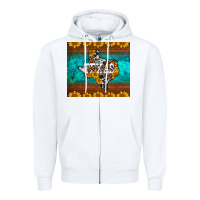 White sunflowers cowhide leopard texas map Zipper Hoodie - BarkalooDesign