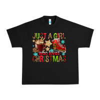Black just a girl who loves christmas Urban Heavy Tee - FaDigitalArtStudio