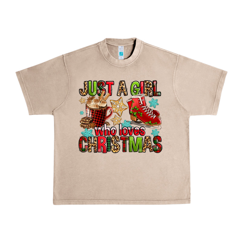 Just A Girl Who Loves Christmas Urban Heavy Tee by FaDigitalArtStudio | Teevron