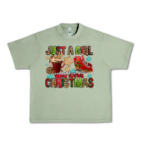 Oil Green just a girl who loves christmas Urban Heavy Tee - FaDigitalArtStudio