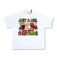 White just a girl who loves christmas Urban Heavy Tee - FaDigitalArtStudio