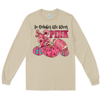 Mushroom in october we wear pink Long Sleeve Tee - JahusDesignShop